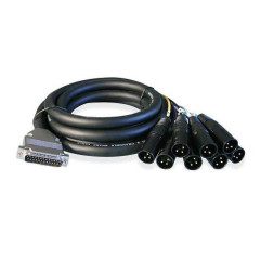 Alva kabel D-Sub25 - 8 x XLR M 5m
